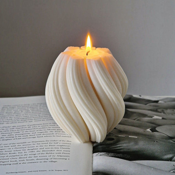 Swirl Pillar Candle