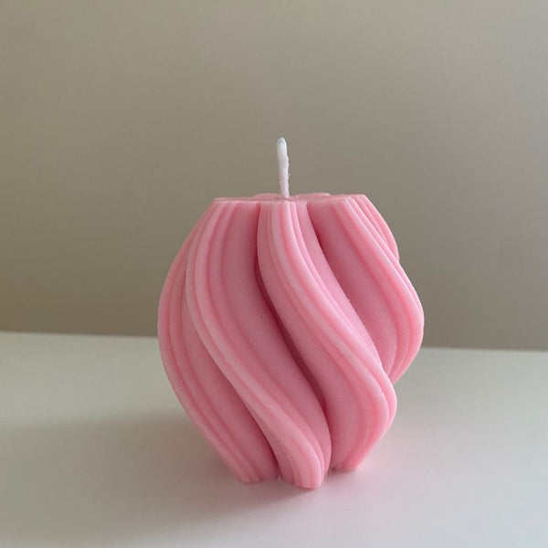 Swirl Pillar Candle