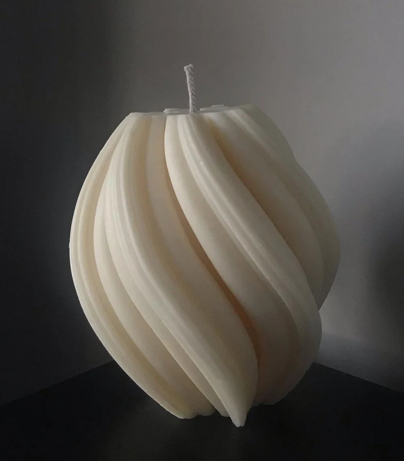 Swirl Pillar Candle