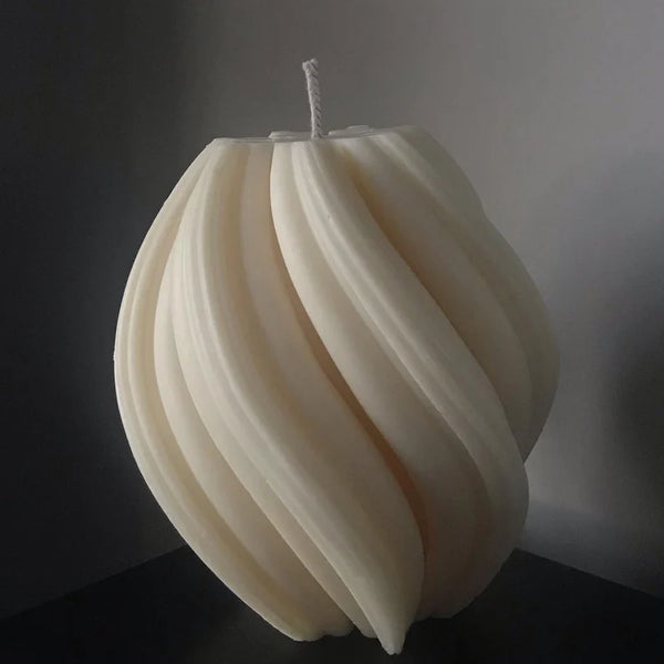 Swirl Pillar Candle